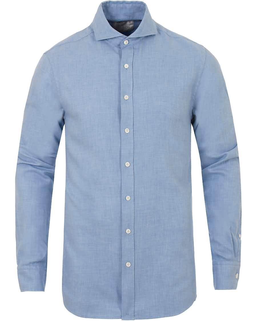 oscar jacobson herman 2 flannel shirt light blue Populær i0akp